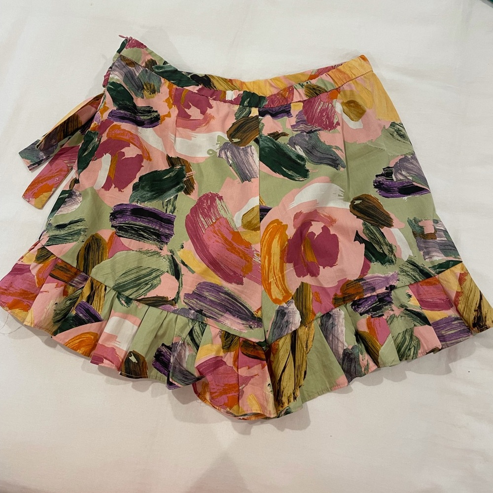 ZARA Women’s Ruffled Skort in Adorable Print - Size USA M